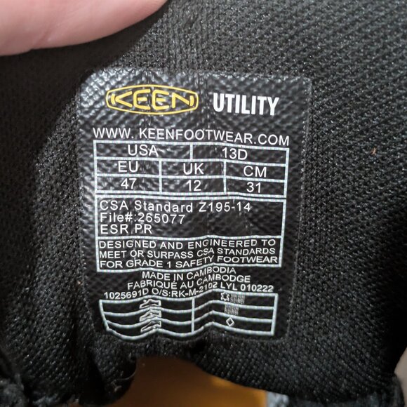 Keen Dry Red Hook Waterproof Carbon Toe Safety Utility Boots Size 13D New* - Picture 12 of 16